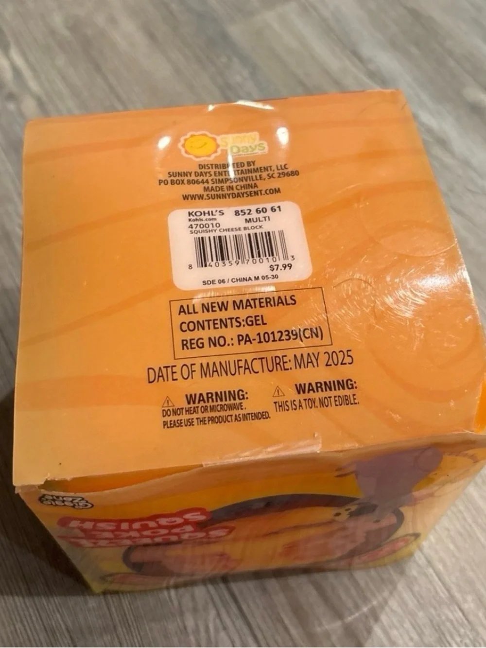 Squeeze cheese sensory